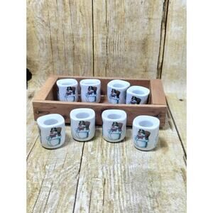 Vtg Funny Design W. Germany Candle Holders Mini Porcelain